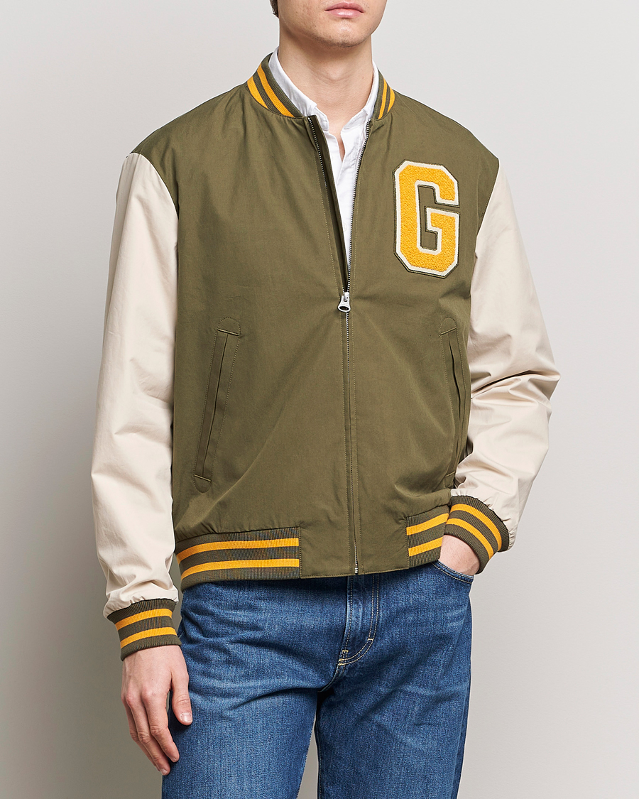 Herren | Jacken | GANT | Light Varsity Jacket Green/Soft Oat