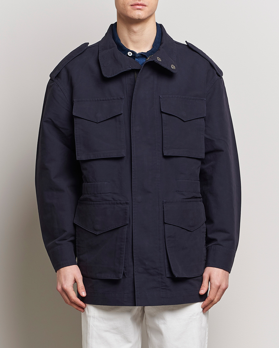 Men |  | GANT | Cotton Field Jacket Evening Blue