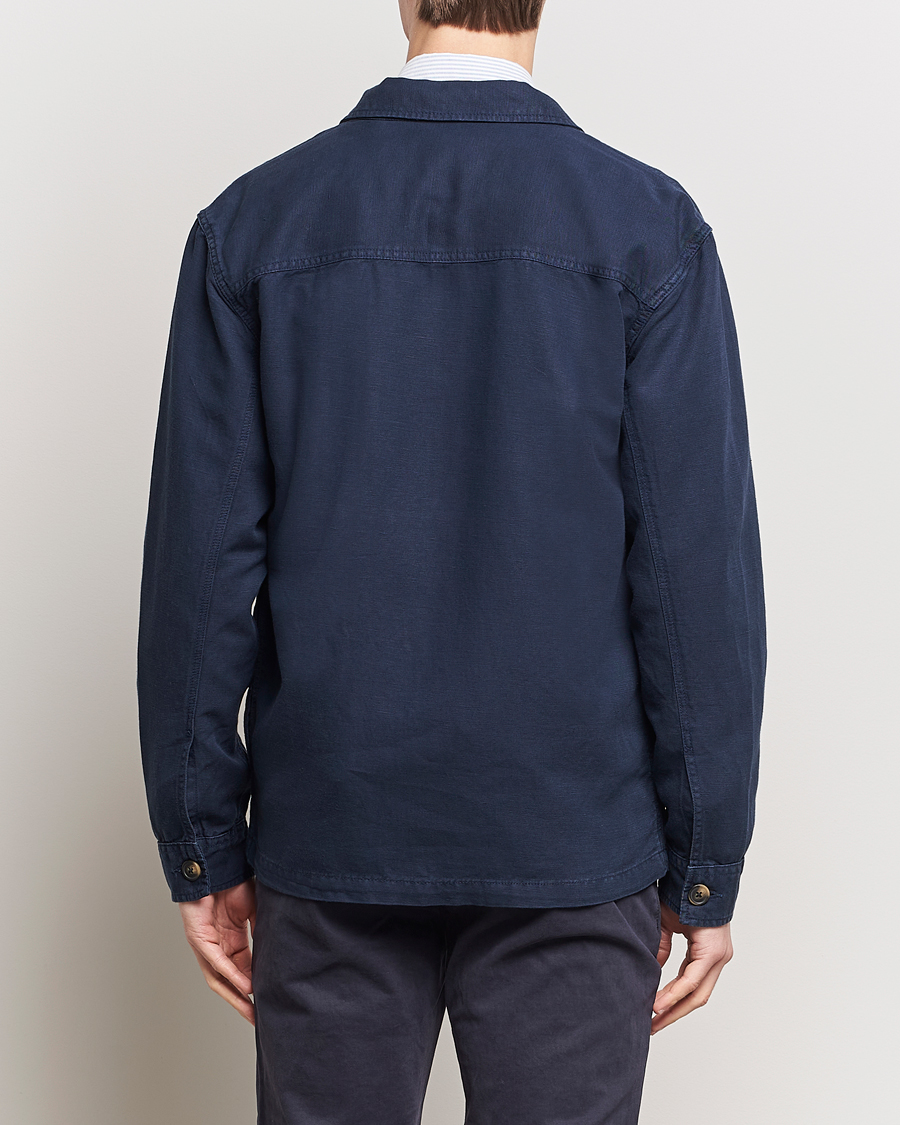 Herren | Hemden | GANT | Linen/Cotton Twill Overshirt Marine