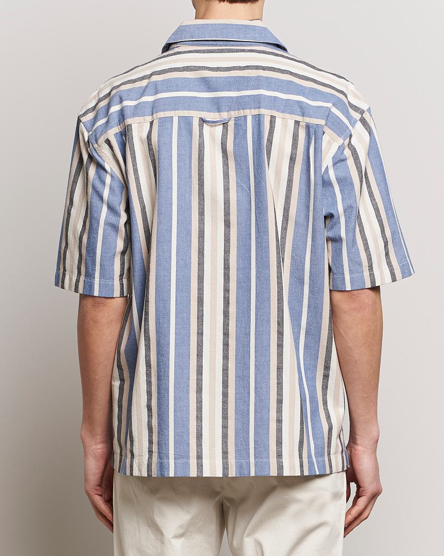 Herren | Hemden | GANT | Relaxed Fit Wide Stripe Short Sleeve Shirt Rich Blue