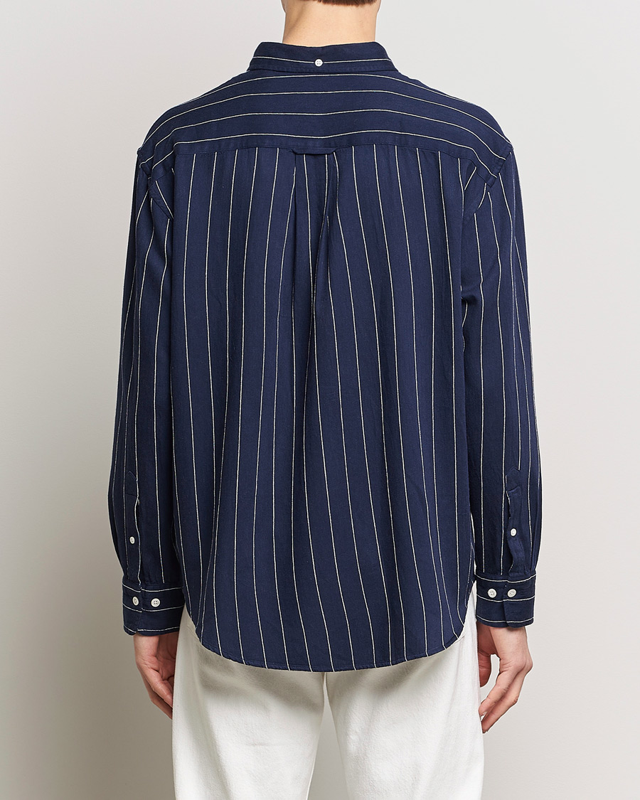 Herren | Hemden | GANT | Relaxed Fit Slub Striped Shirt Classic Blue