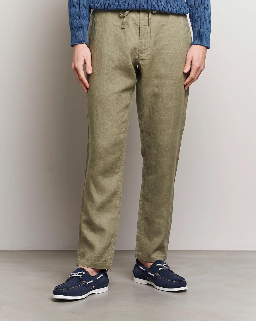 Herren | The Linen Lifestyle | GANT | Relaxed Linen Drawstring Pants Dried Clay