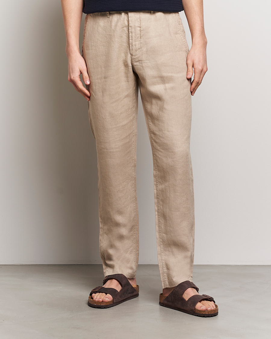 Men |  | GANT | Relaxed Linen Drawstring Pants Dry Sand