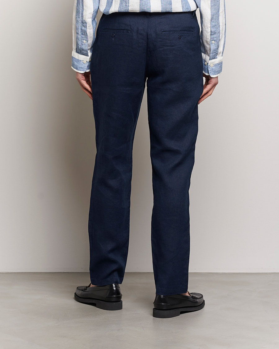 Herren | Hosen | GANT | Relaxed Linen Drawstring Pants Marine