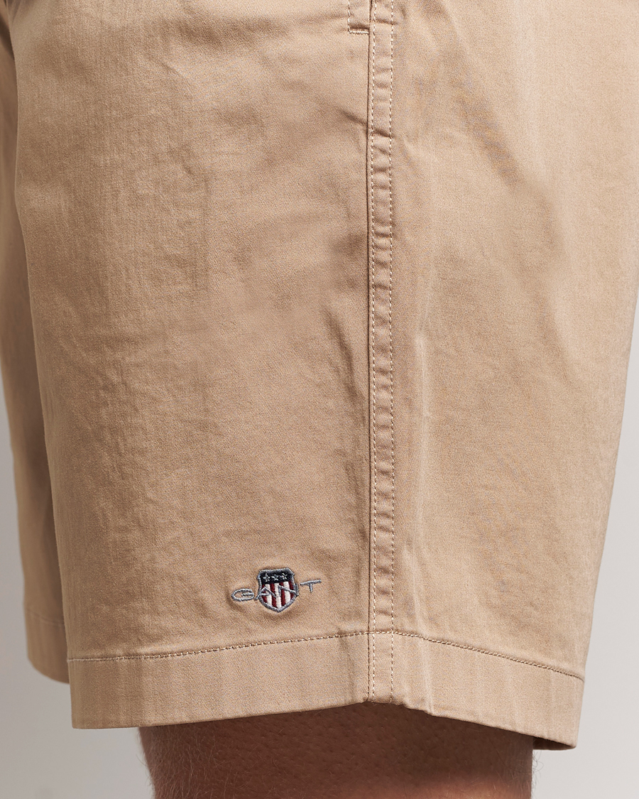 Herren | Shorts | GANT | Drawstring Logo Shorts Dark Khaki
