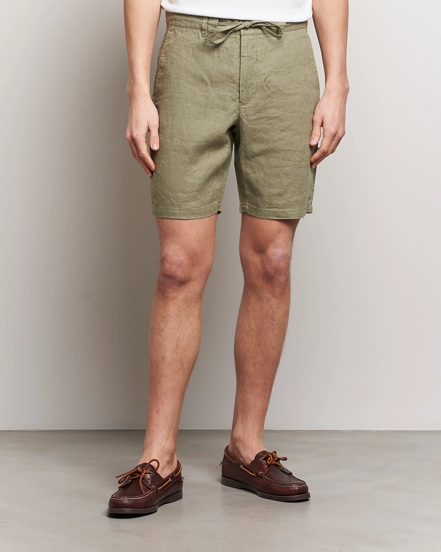 Herren | Preppy Authentic | GANT | Relaxed Linen Drawstring Shorts Dried Clay