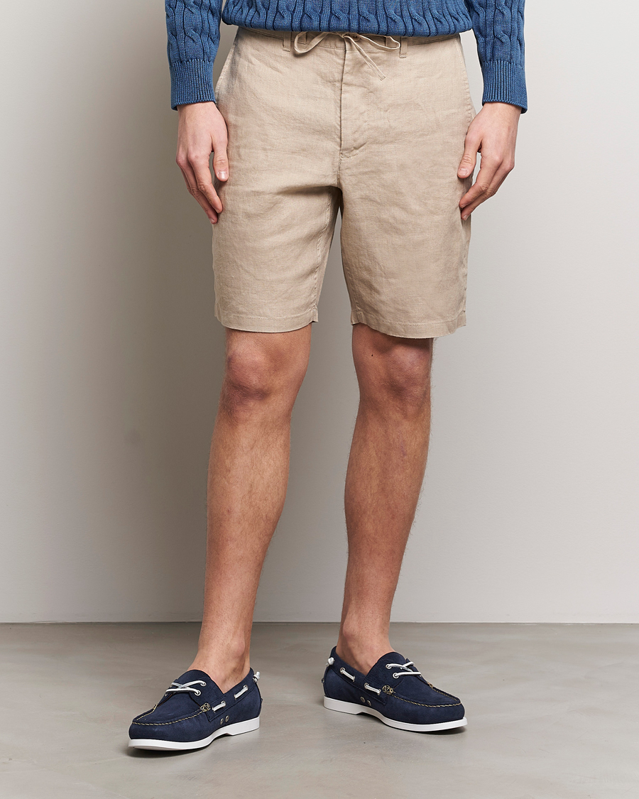 Herr | GANT | GANT | Relaxed Linen Drawstring Shorts Dry Sand