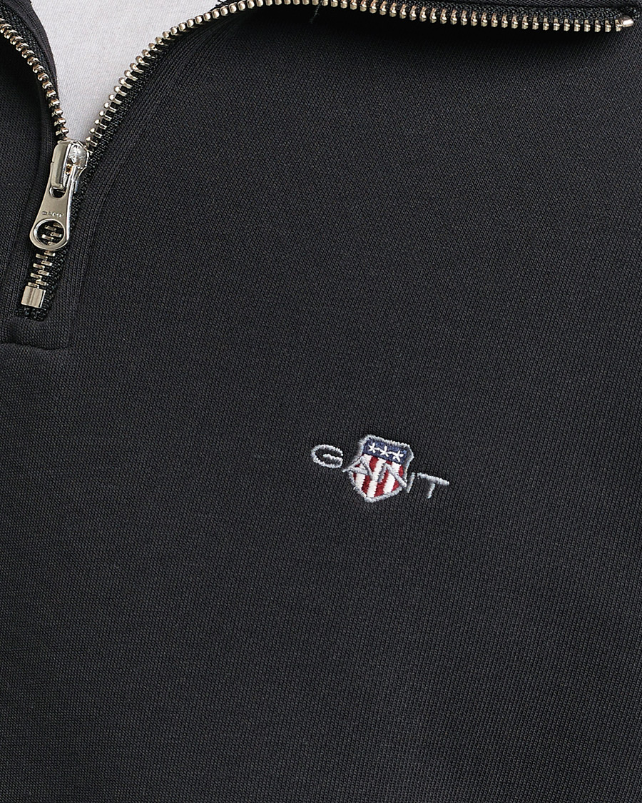 Herren | Pullover | GANT | Original Shield Half Zip Sweater Black