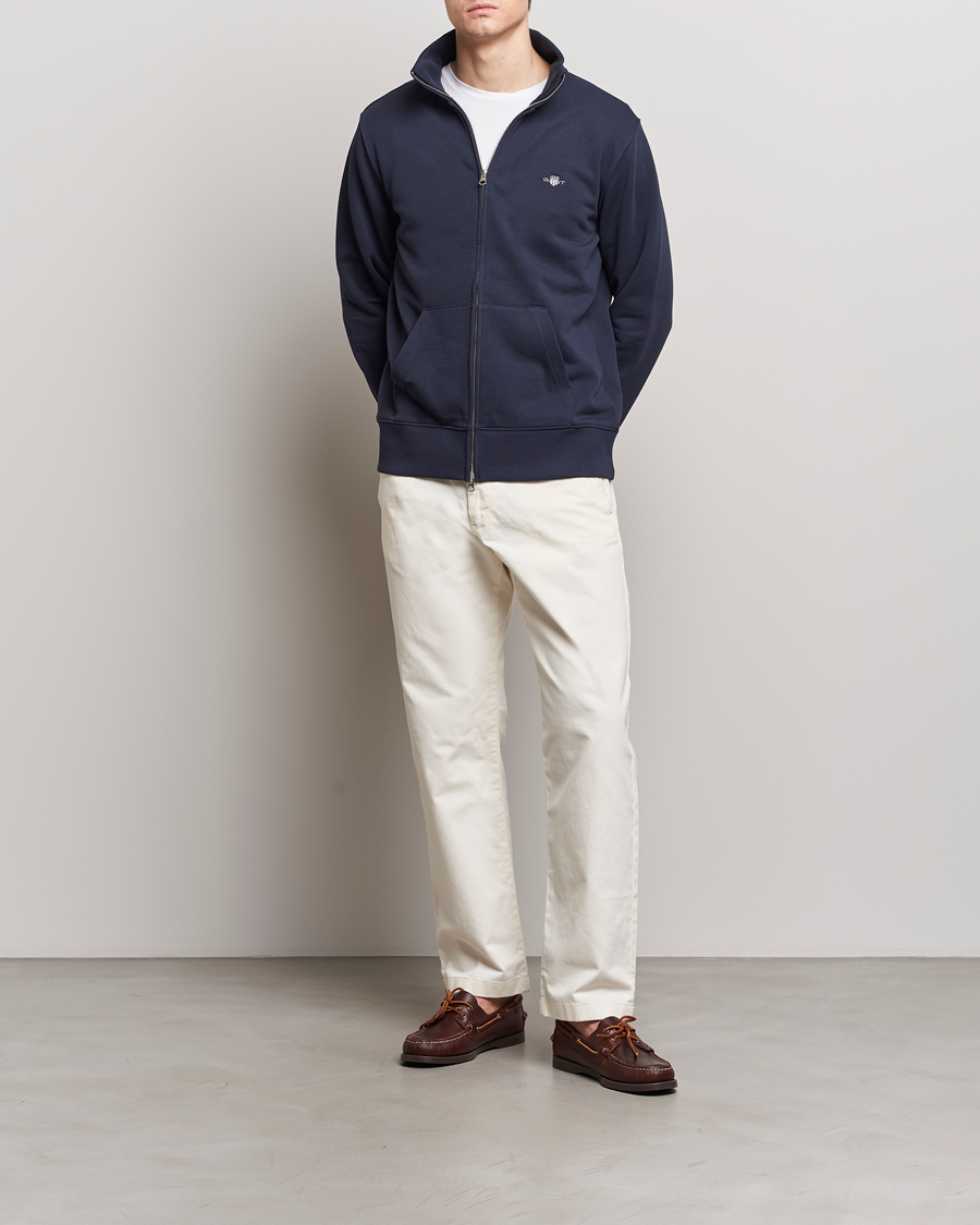 Herren | Pullover | GANT | Original Full Zip Evening Blue