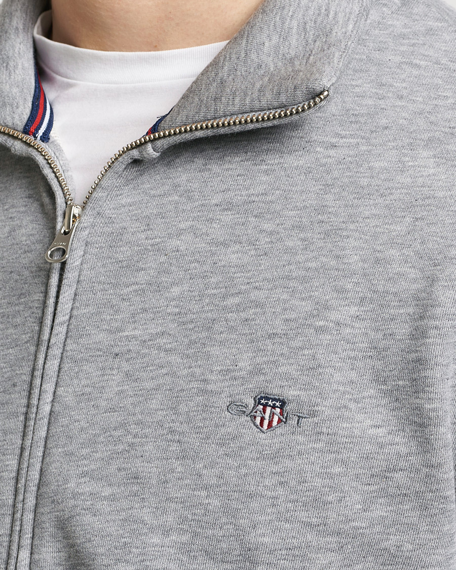 Herren | Pullover | GANT | Original Full Zip Grey Melange