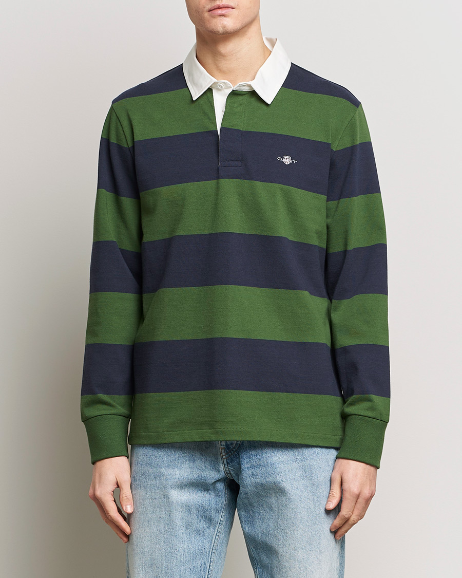 Herren | GANT | GANT | Barstriped Rugger Pine Green/Navy