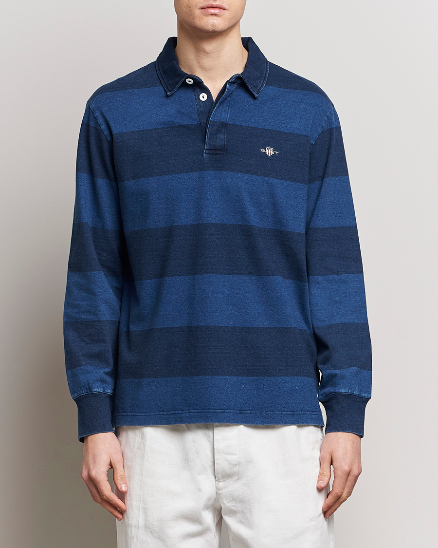Herren | Pullover | Gant | Barstriped Rugger Navy/Indigo