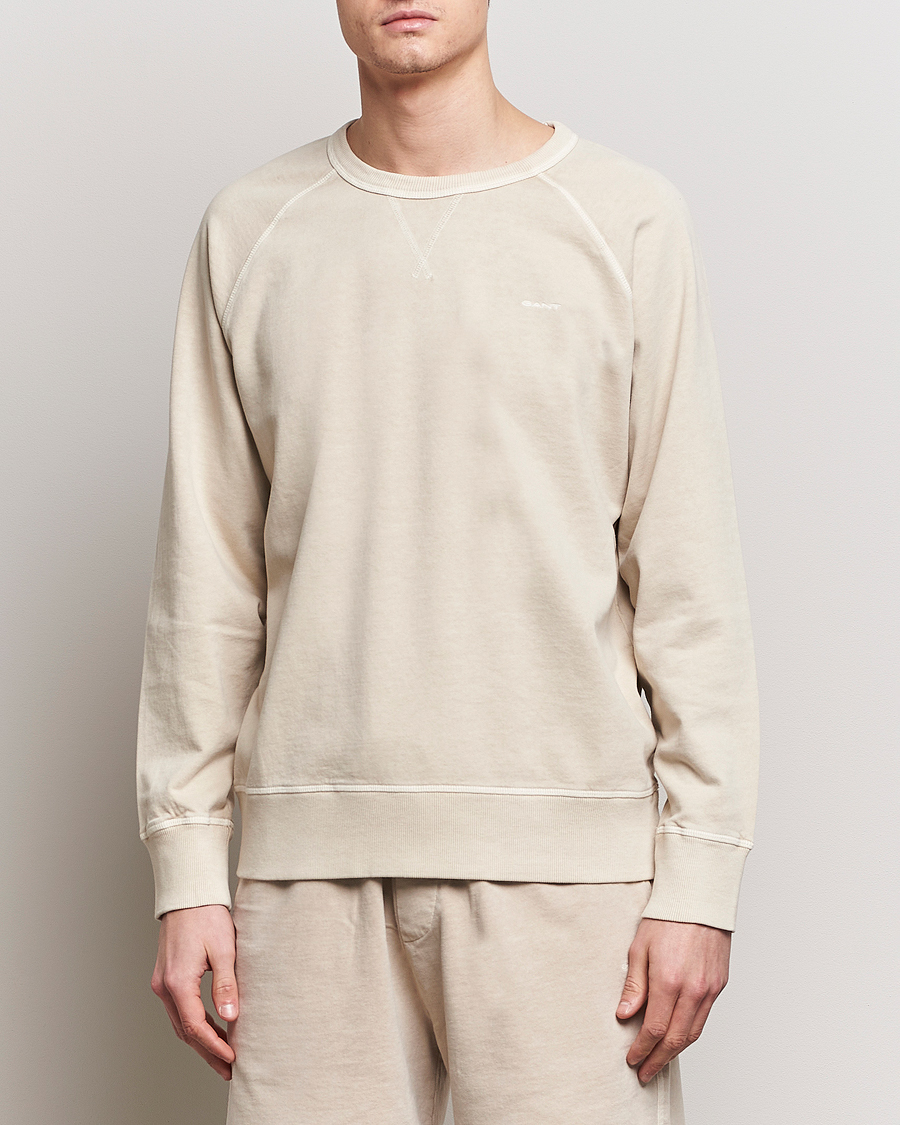 Herren |  | GANT | Sunbleached Crew Neck Sweatshirt Silky Beige