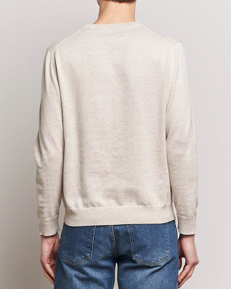 Herren | Pullover | GANT | Classic Cotton Crew Neck Light Beige Melange