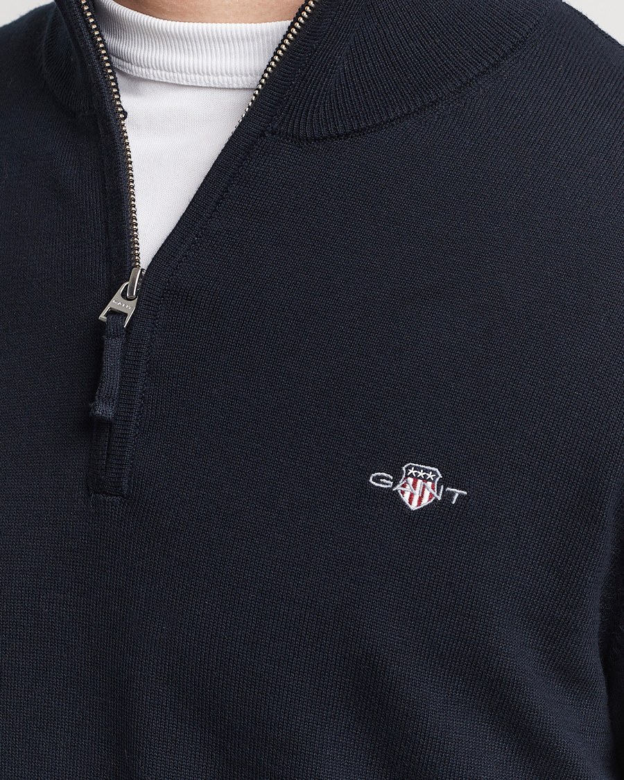 Herren | Pullover | GANT | Classic Cotton Half Zip Evening Blue