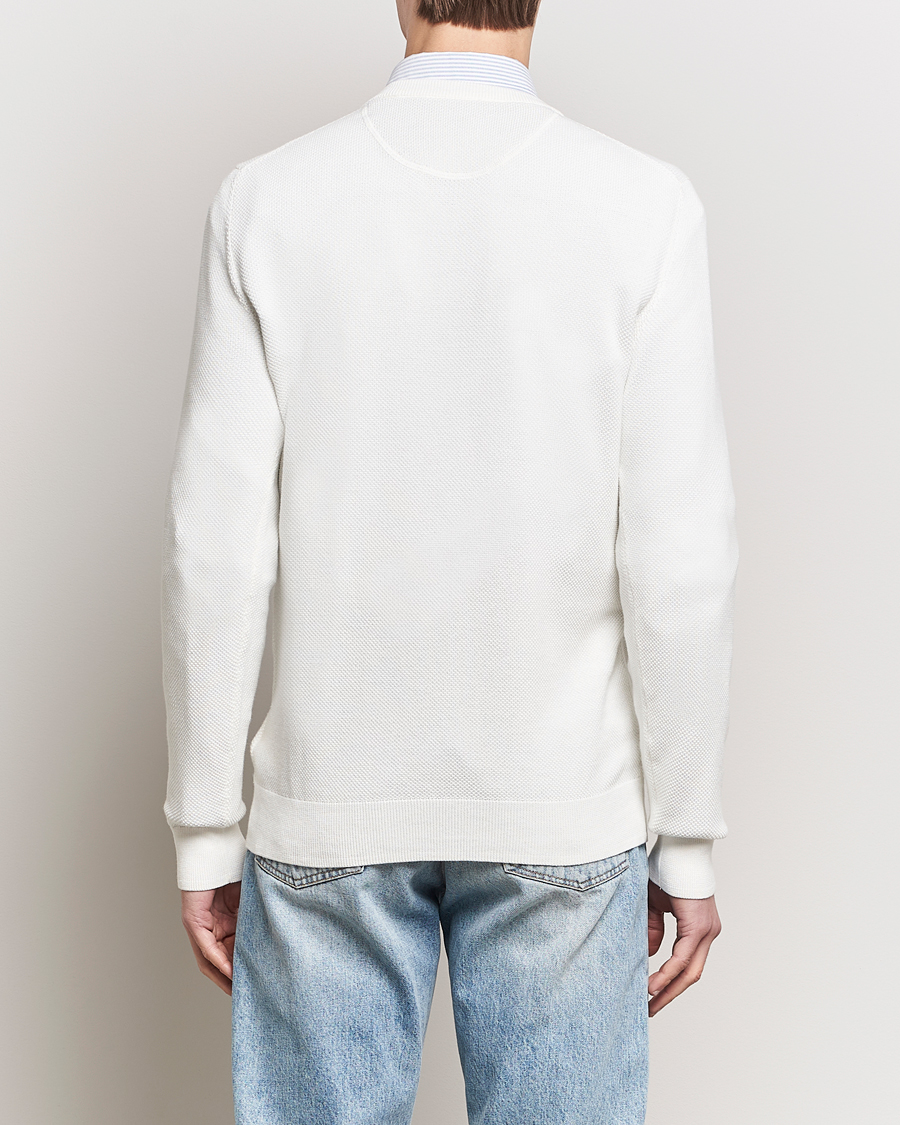 Herren | Pullover | GANT | Cotton Pique Crew Neck Sweater Eggshell