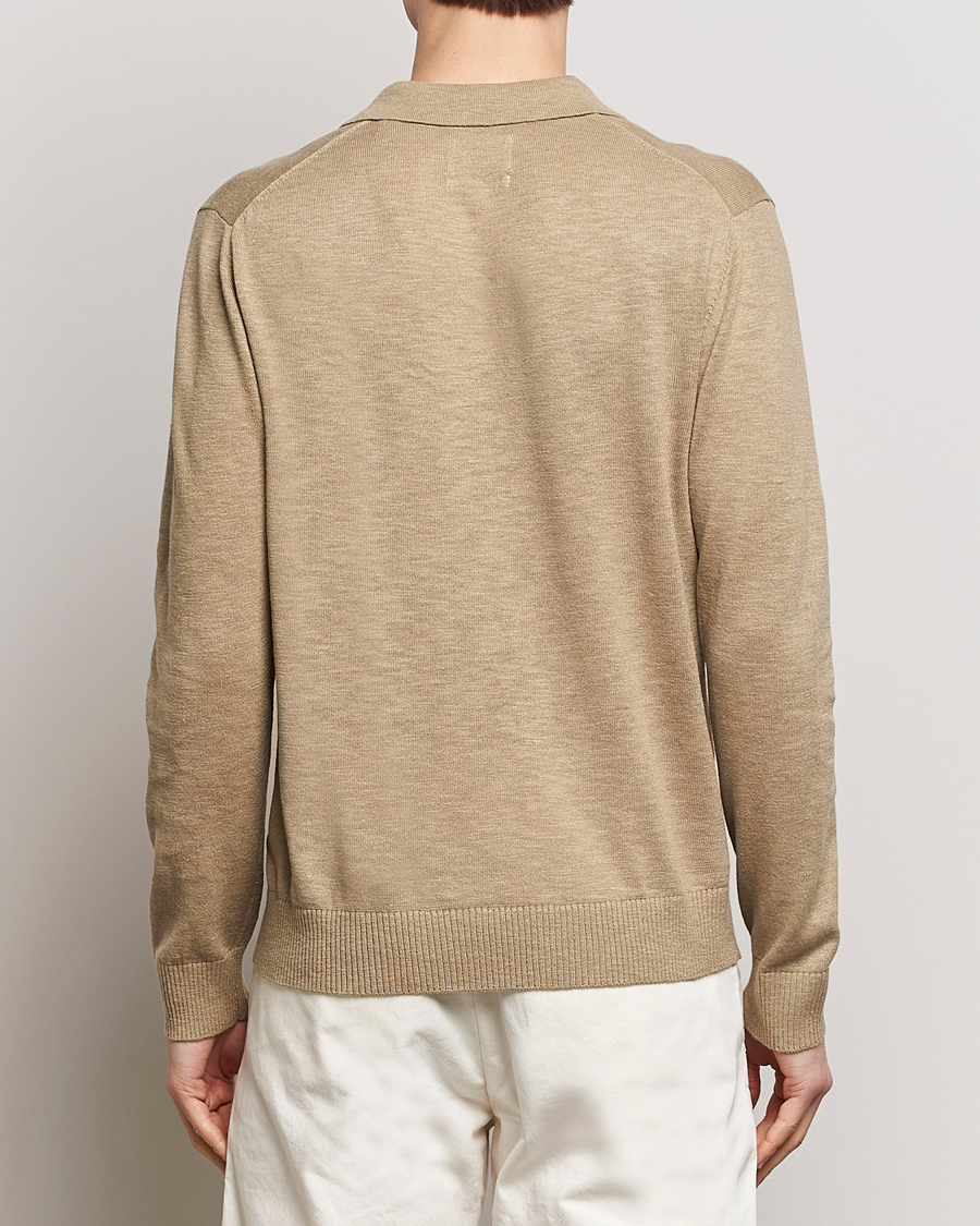 Herren | Pullover | GANT | Cotton/Linen Knitted Polo Dried Clay