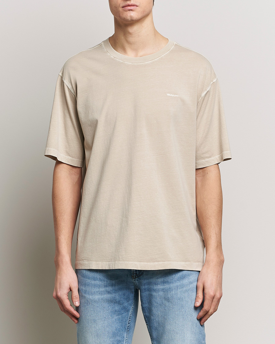 Herren | Kurzarm T-Shirt | GANT | Sunbleached T-Shirt Silky Beige
