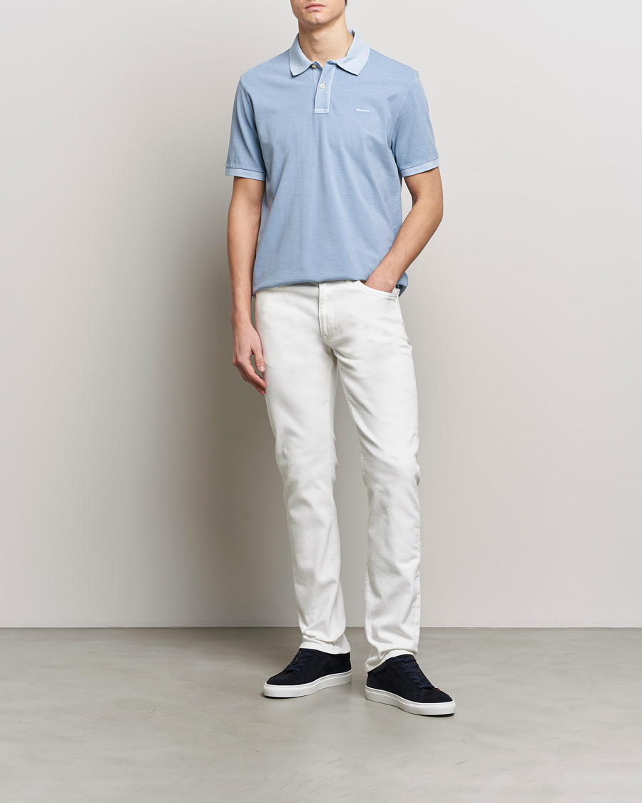 Herren | Poloshirts | GANT | Sunbleached Polo Dove Blue
