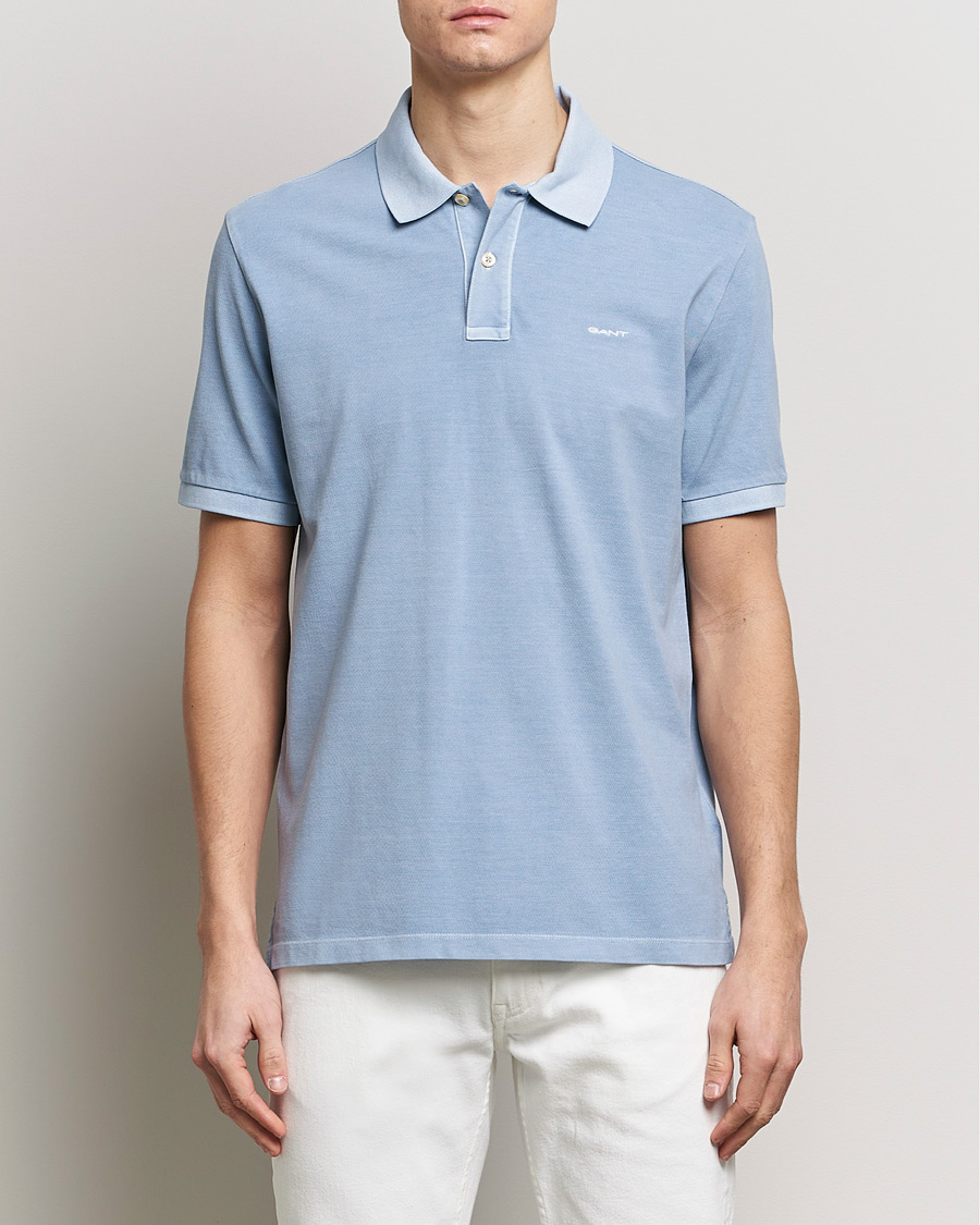 Herren | Poloshirts | GANT | Sunbleached Polo Dove Blue