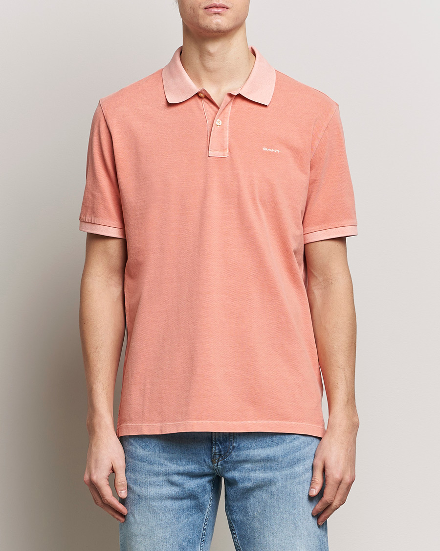 Herren | Poloshirt | GANT | Sunbleached Polo Peachy Pink