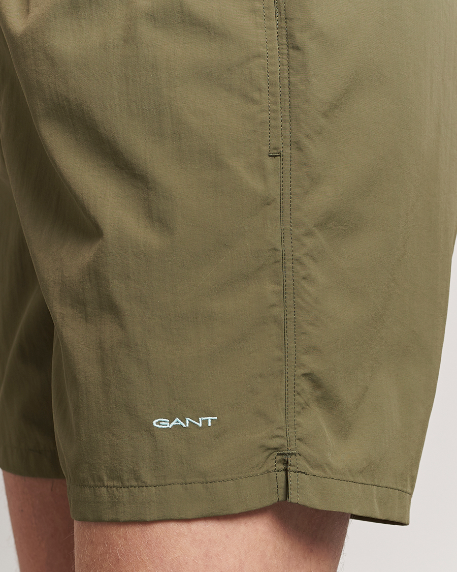 Herren | Badehosen | Gant | Basic Swimshorts Juniper Green