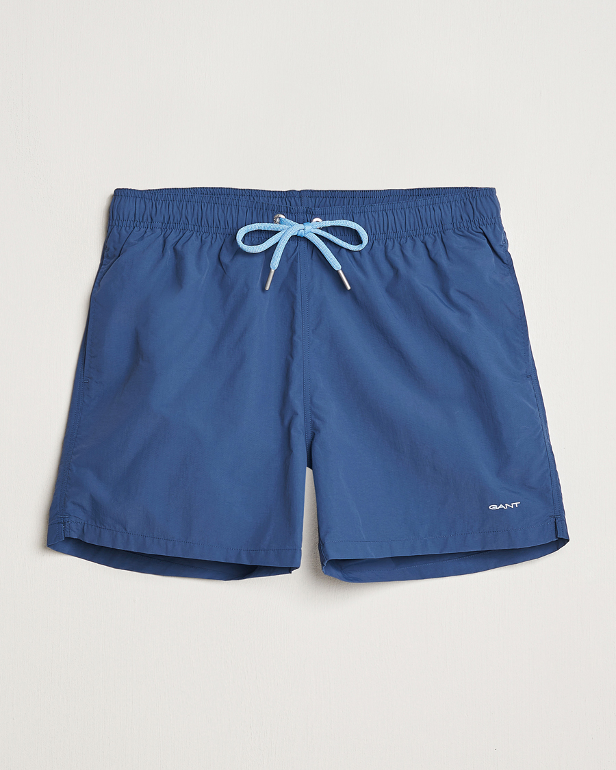 Herren | Badehosen | Gant | Basic Swimshorts Dusty Blue Sea