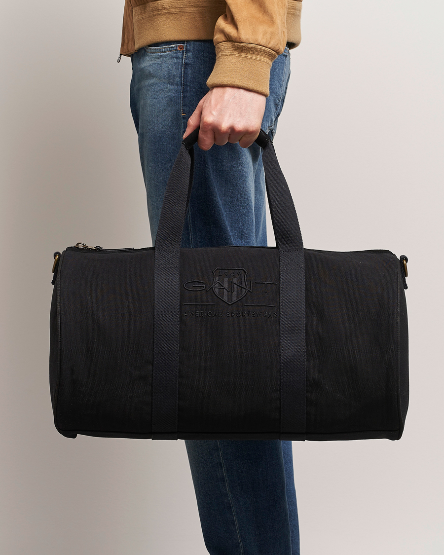 Herren | Weekender | GANT | Tonal Shield Duffle Bag Ebony Black