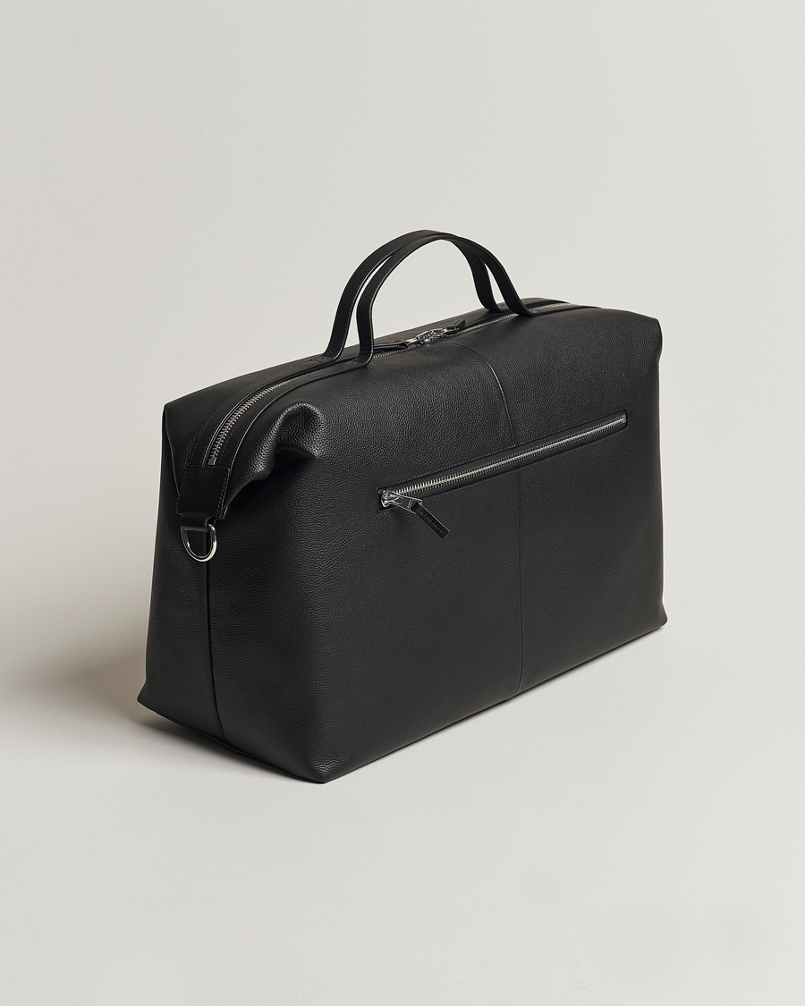 Herren | Preppy Authentic | GANT | Leather Weekendbag Black