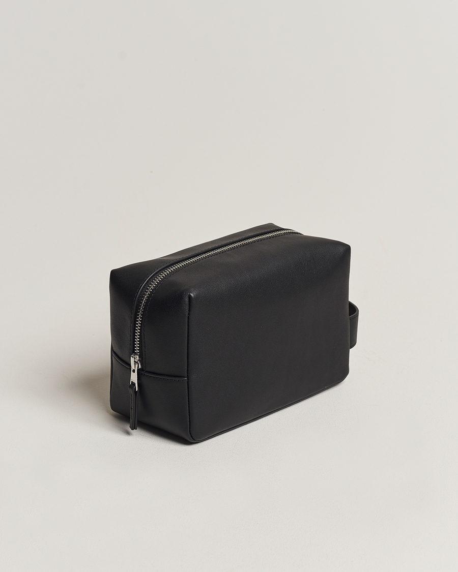 Herren | Preppy Authentic | GANT | Leather Wash Bag Black