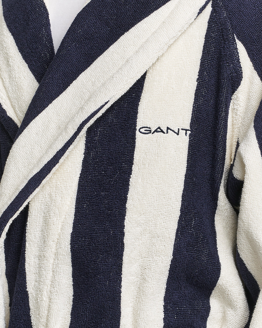 Herren | Schlafanzüge & Bademäntel | GANT | Striped Robe Evening Blue/White