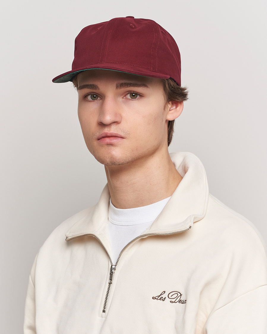 Herren |  | Ebbets Field Flannels | Made in USA Unlettered Cotton Cap Burgundy