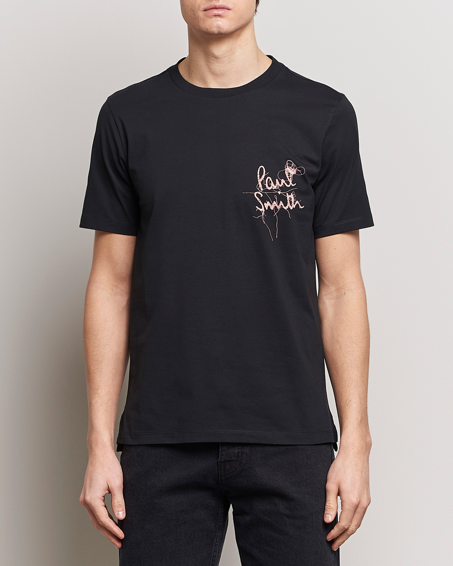 Herren | Treue-Rabatt für Stammkunden | Paul Smith | Organic Cotton Logo Crew Neck T-Shirt Black