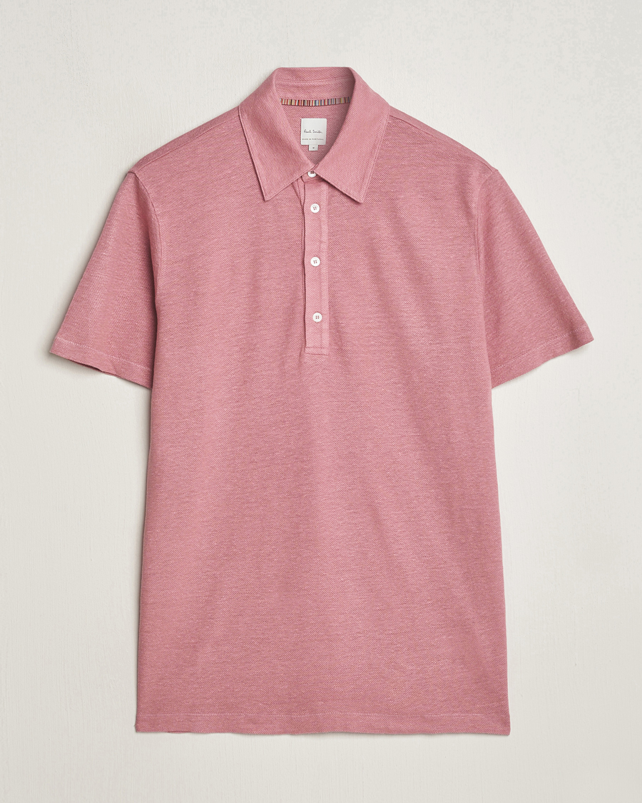 Herren | Poloshirts | Paul Smith | Linen Polo Pink