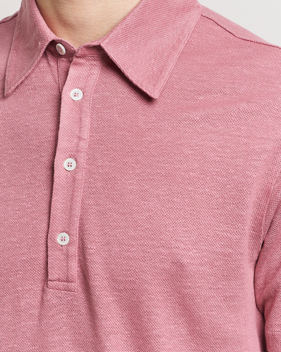 Herren | Poloshirts | Paul Smith | Linen Polo Pink