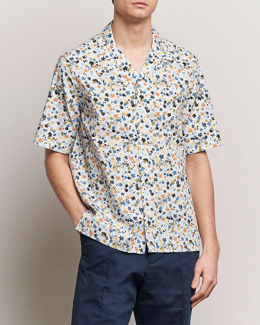 Herren | Treue-Rabatt für Stammkunden | Paul Smith | Printed Flower Resort Short Sleeve Shirt White