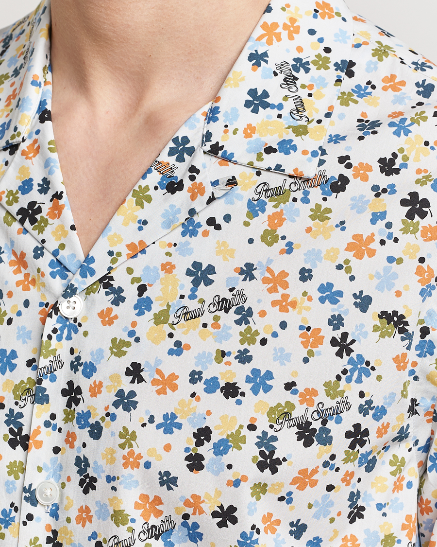 Herren | Hemden | Paul Smith | Printed Flower Resort Short Sleeve Shirt White