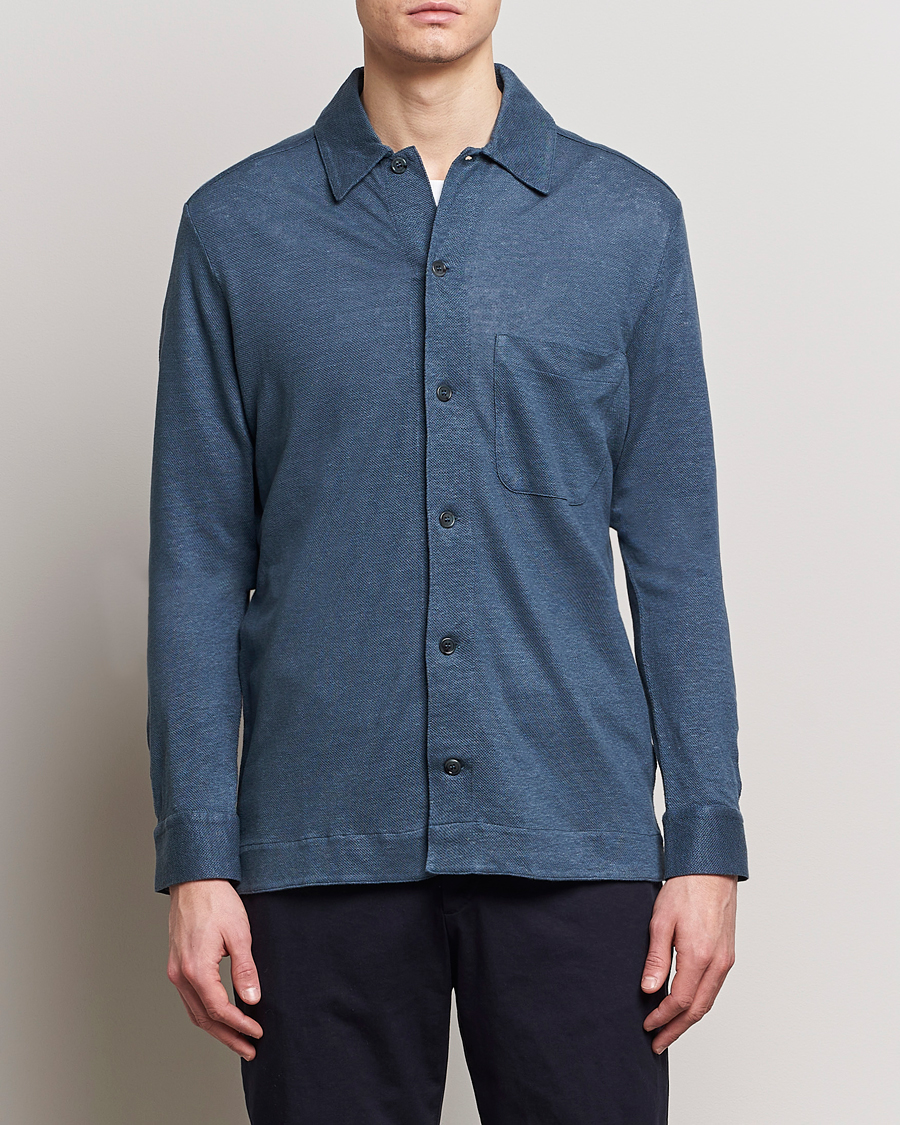 Herren | Hemden | Paul Smith | Linen Jersey Shirt Blue