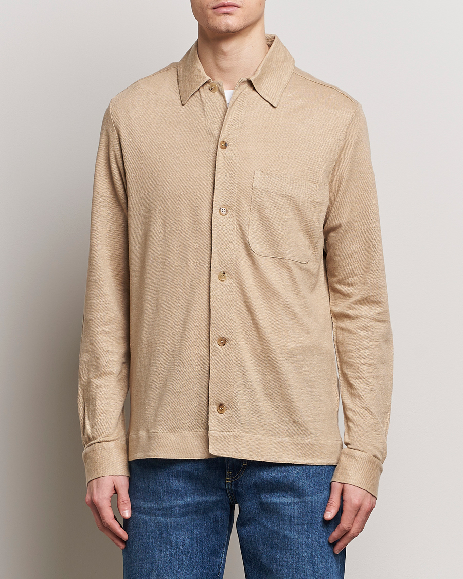 Herren | Leinenhemden | Paul Smith | Linen Jersey Shirt Beige