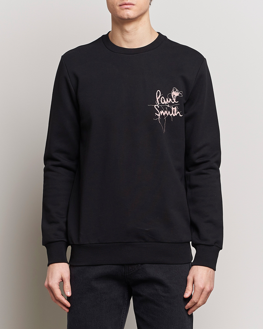 Herren | Pullover | Paul Smith | Logo Printed Crew Neck Sweatshirt Black