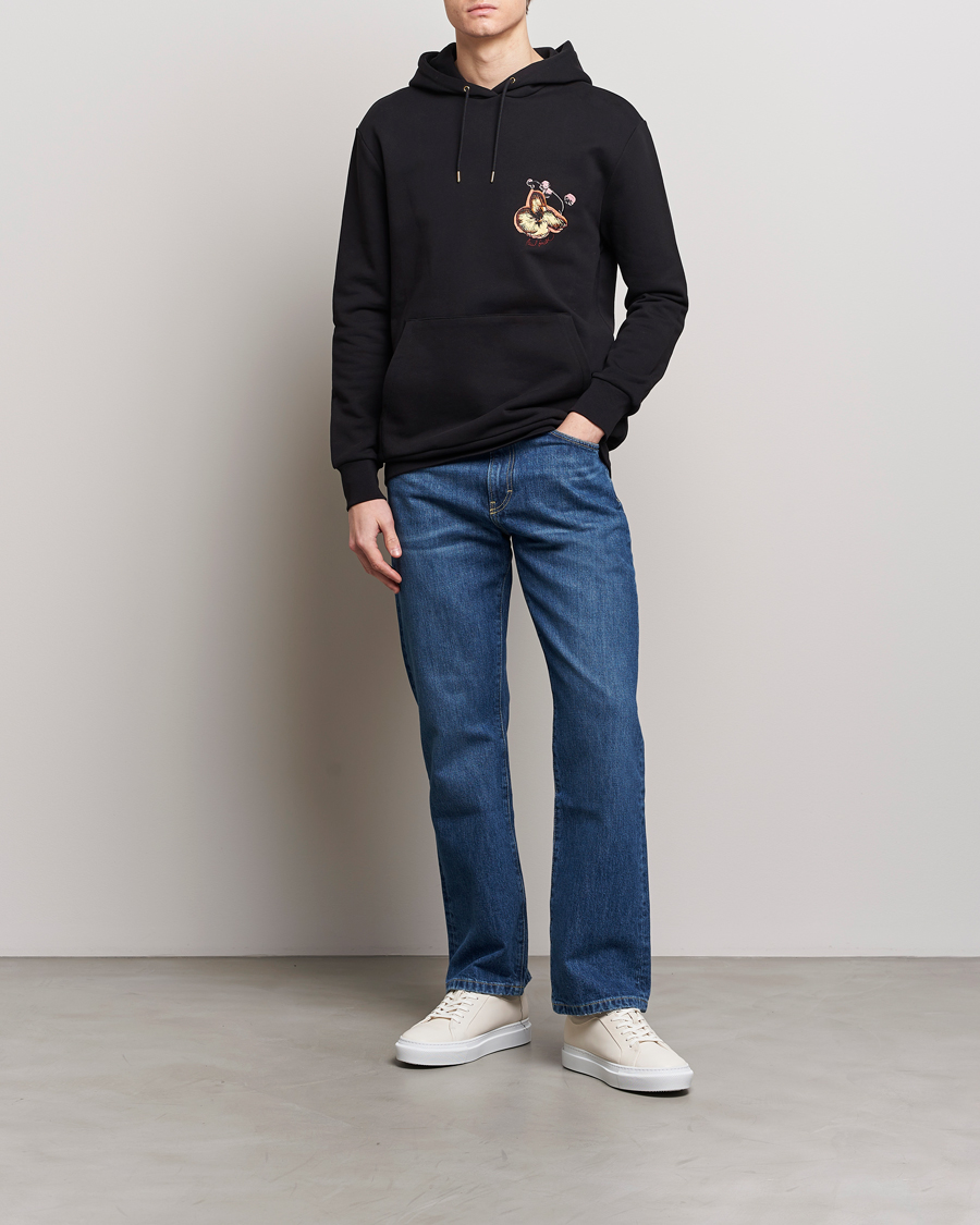 Herren | Pullover | Paul Smith | Printed Orchid Hoodie Black