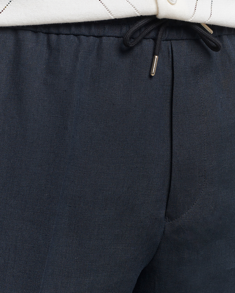 Herren | Hosen | Paul Smith | Linen Drawstring Trousers Navy