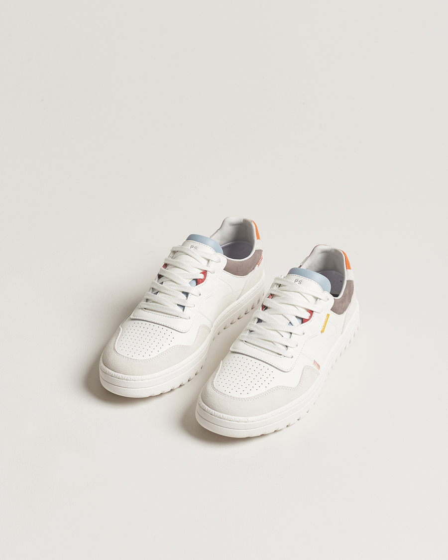 Herren | PS Paul Smith Ellis Leather/Suede Sneaker White | PS Paul Smith | Ellis Leather/Suede Sneaker White