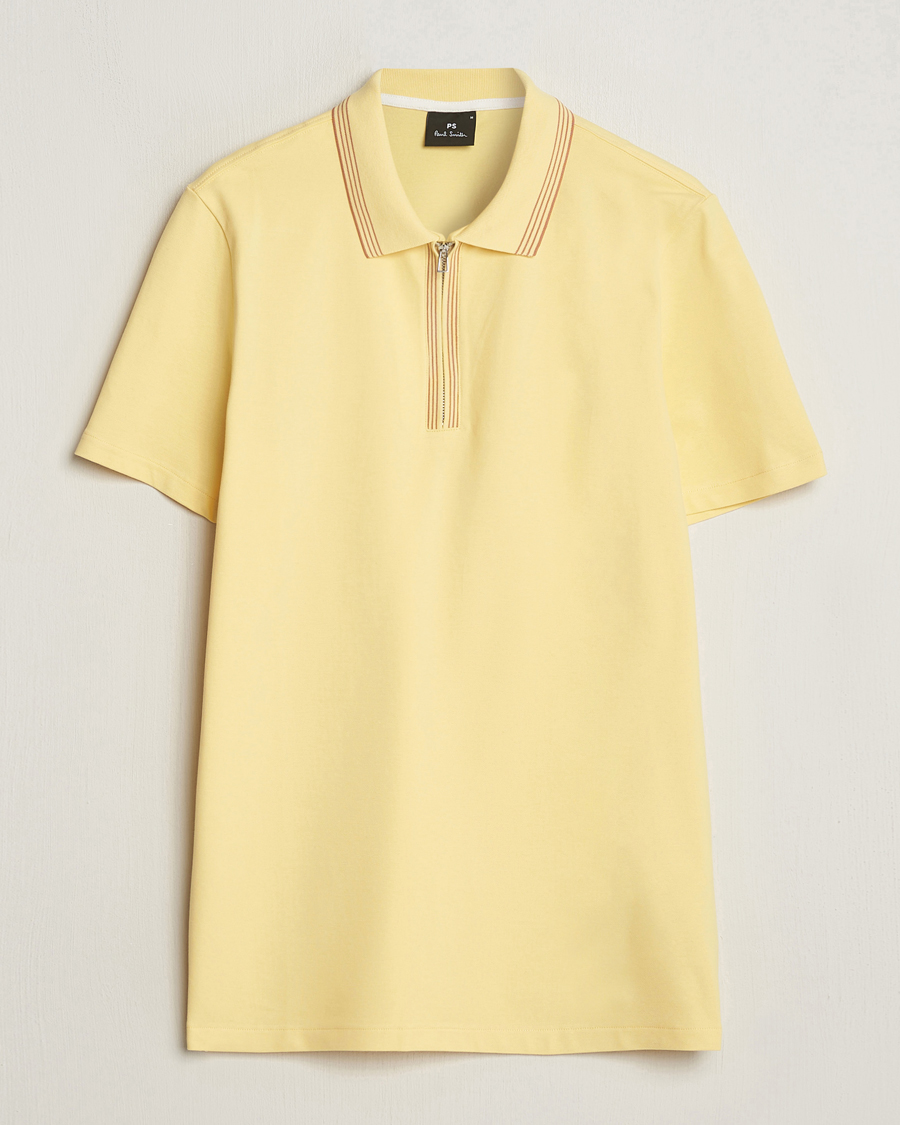 Herren | Poloshirts | PS Paul Smith | Regular Fit Half Zip Polo Yellow