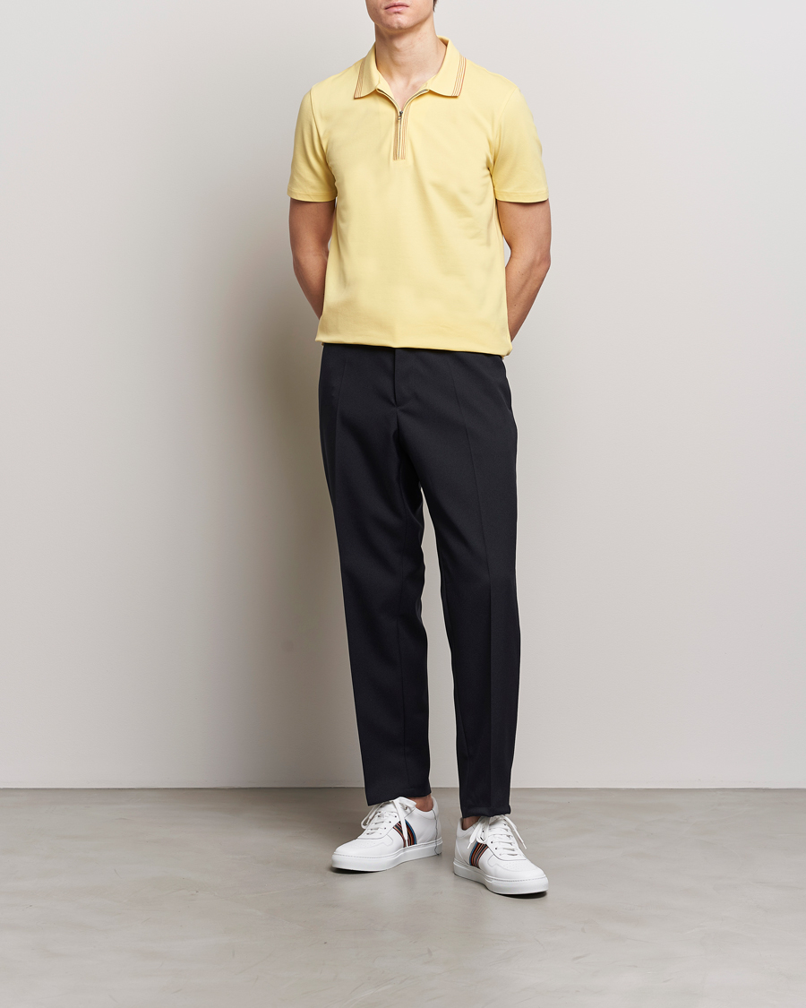 Herren | Poloshirts | PS Paul Smith | Regular Fit Half Zip Polo Yellow