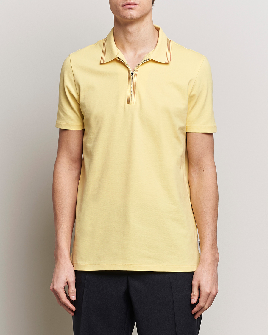 Herren | Best of British | PS Paul Smith | Regular Fit Half Zip Polo Yellow