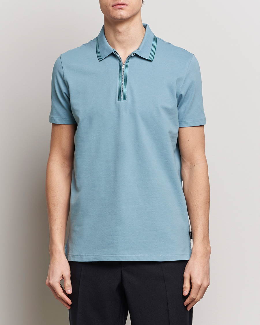 Herren | Kategorie | PS Paul Smith | Regular Fit Half Zip Polo Blue