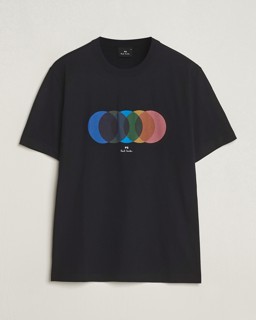 Herren | T-Shirts | PS Paul Smith | Organic Cotton Circles Crew Neck T-Shirt Black