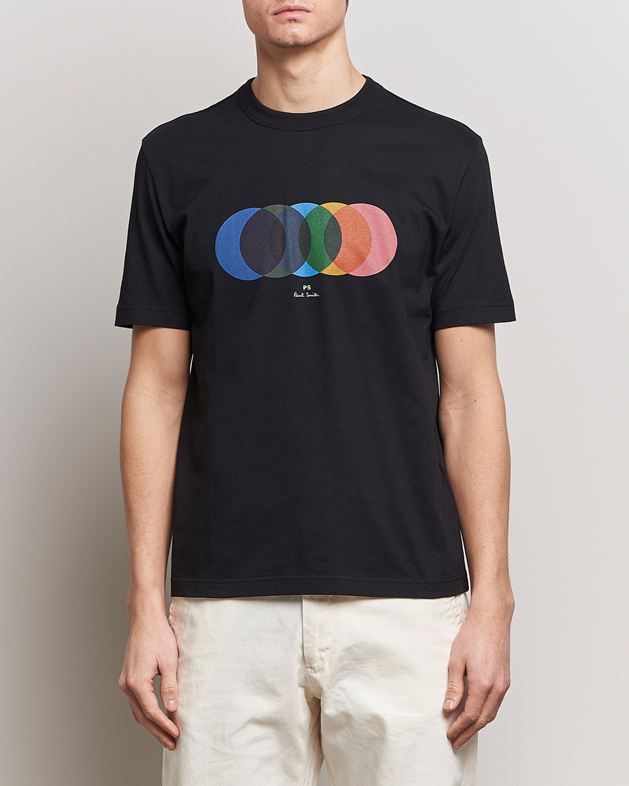 Herren | T-Shirts | PS Paul Smith | Organic Cotton Circles Crew Neck T-Shirt Black