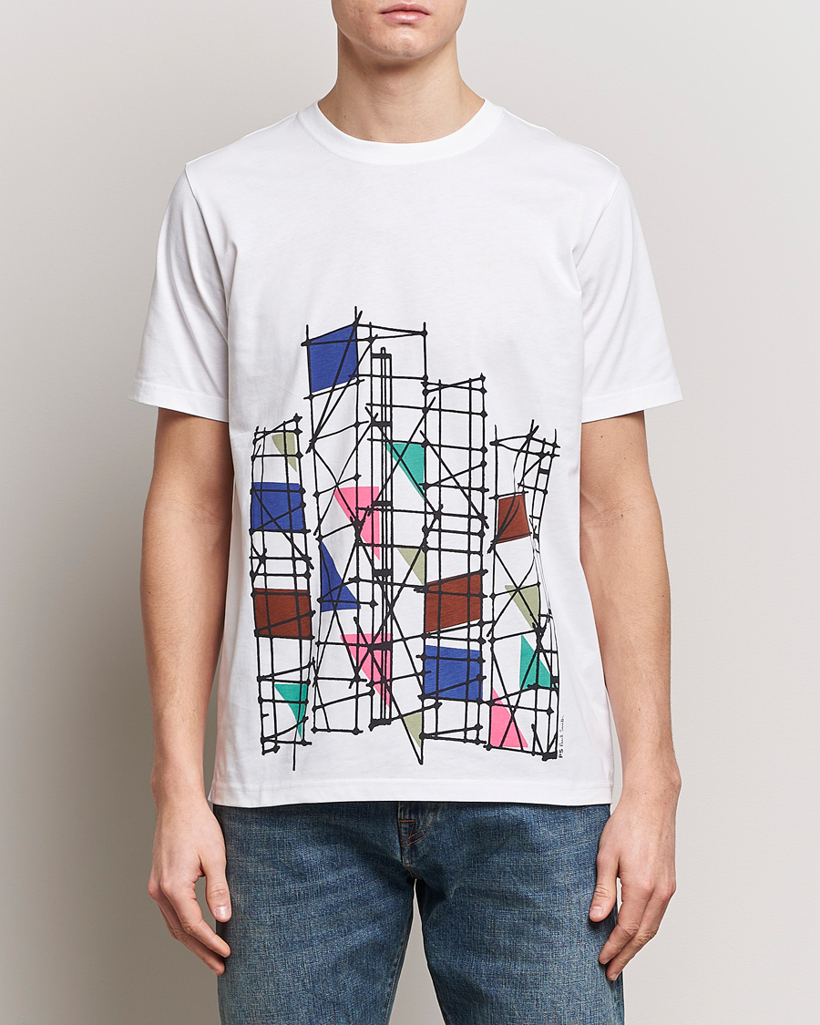 Herren | PS Paul Smith | PS Paul Smith | Organic Cotton Scaffold Crew Neck T-Shirt White